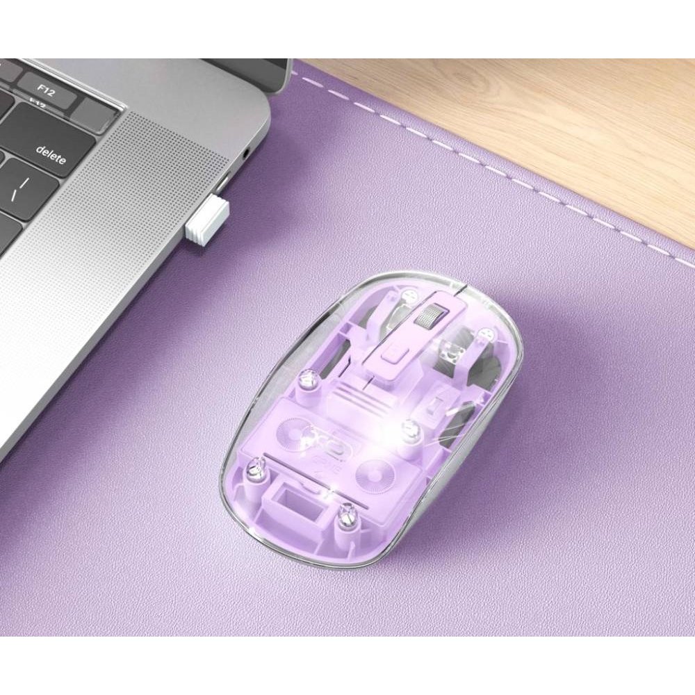 Миша XO M12 Transparent/Purple (M12 Purple) Тип підключення бездротове