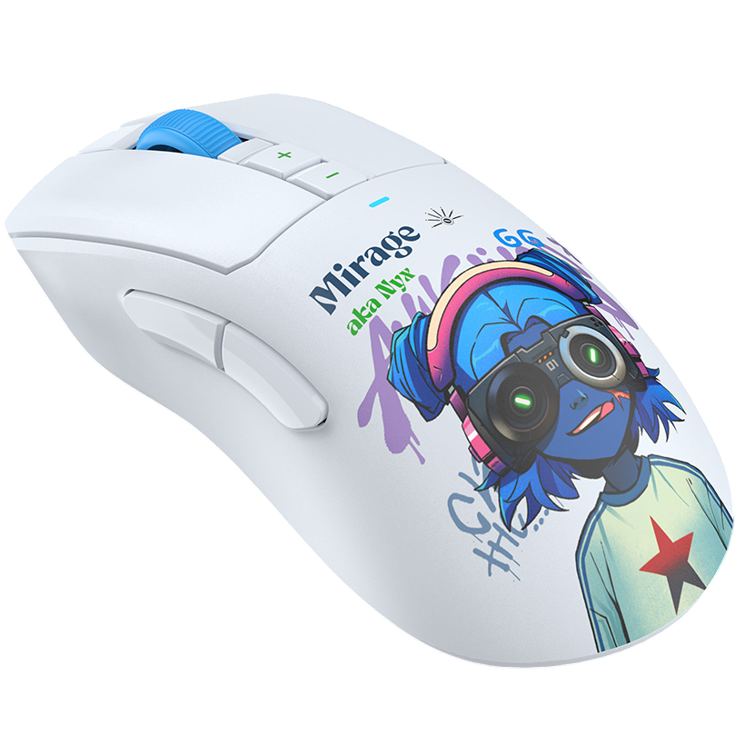 Мышь BLOODY R73 Ultra Duo Nyx Mirage Комплектация мышь, два кабеля USB/Type-C, докинговый приемник, USB-приемник 2.4 ГГц, Type-C переходник, противопрепятственный удлинитель, комплект тефлоновых ножек, противоскользящие накладки (грипсы), гарантийный талон, руководство пользователя