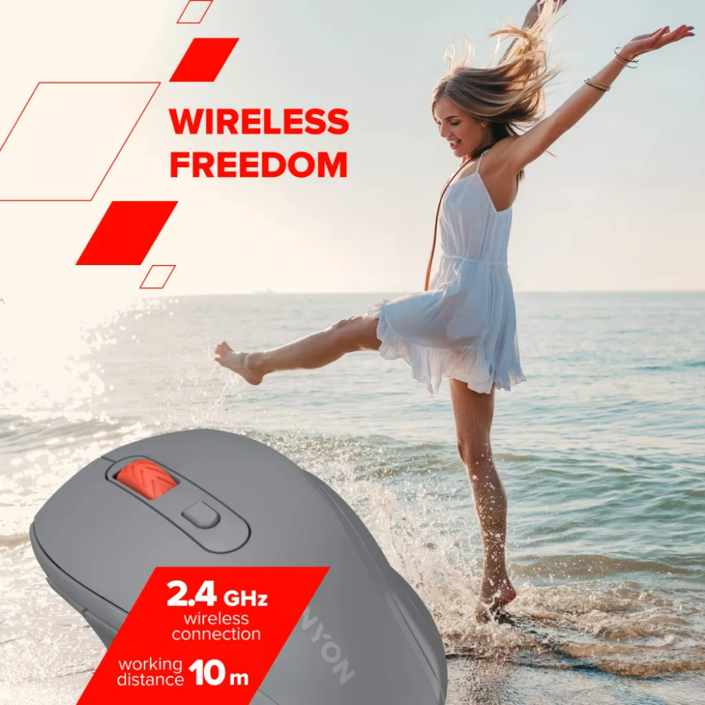 Зовнішній вигляд Миша CANYON 20 Wireless Silent Pink (CNE-CMSW20P)