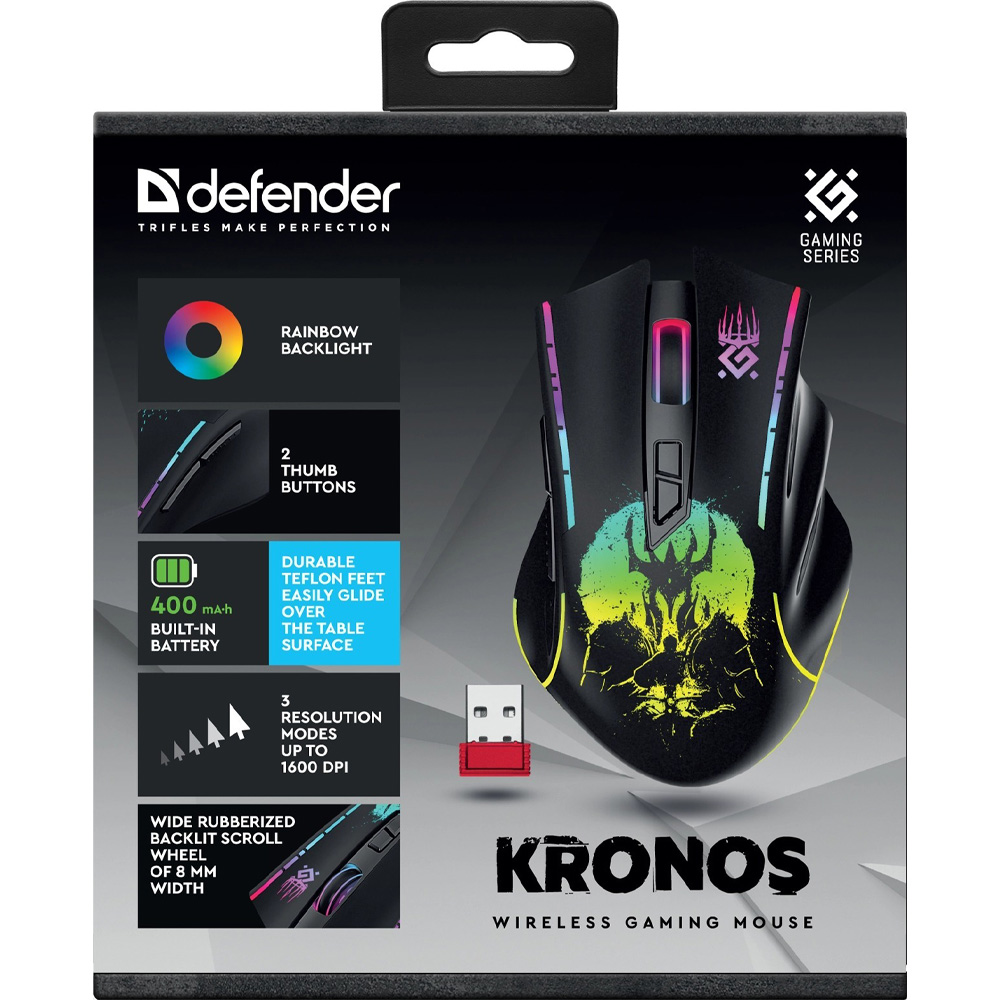 Мышь DEFENDER Kronos GM-695 Вlack (52695) Проводное подключение USB