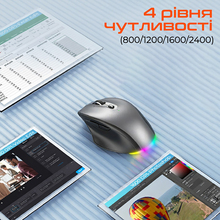 Мышь MEETION BTM007 Gray (MT-BTM007-W)