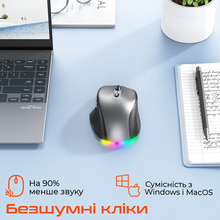 Мышь MEETION BTM007 Gray (MT-BTM007-W)