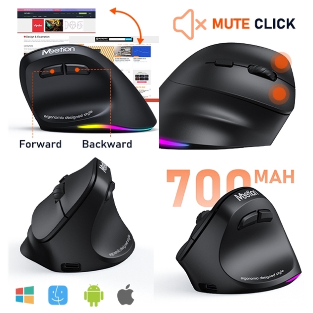 Заказать Мышь MEETION MT-BTM010R Black (MT-BTM010R-A)