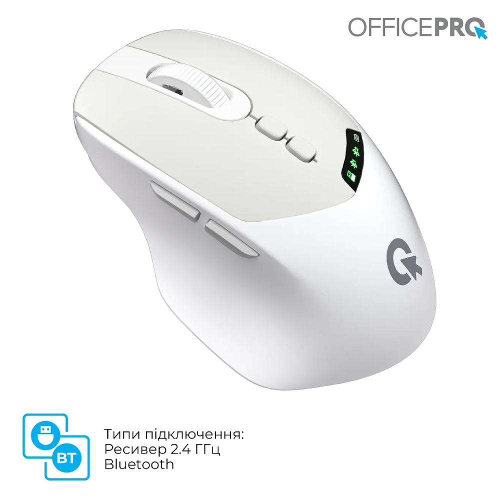 Мышь OFFICEPRO M520W White Тип подключения беспроводное