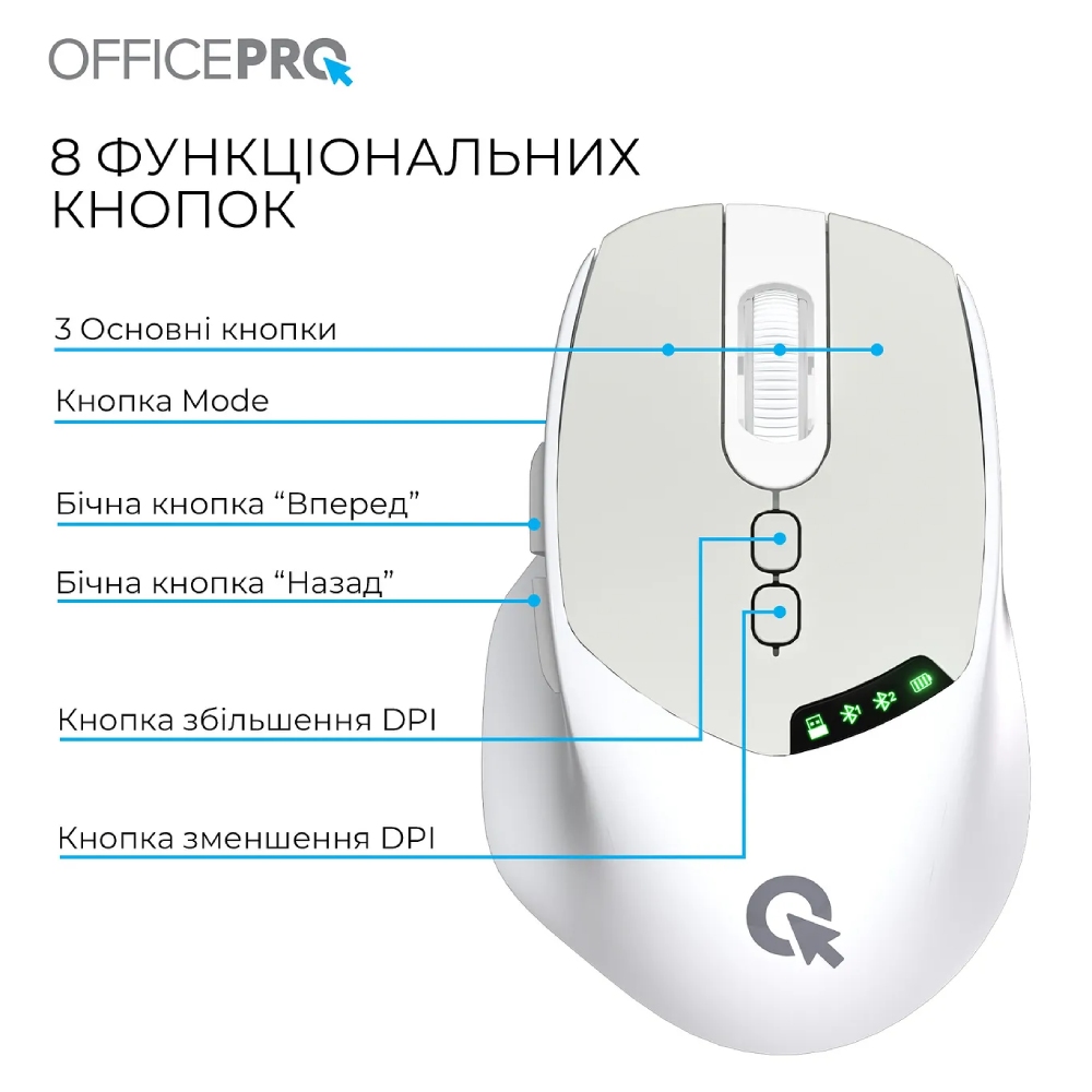 Заказать Мышь OFFICEPRO M520W White