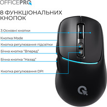 Миша OFFICEPRO M468B Silent Click Wireless Black