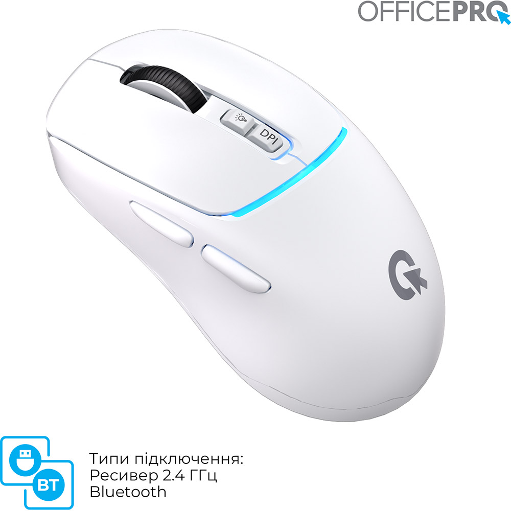 Фото Миша OFFICEPRO M468W Silent Click Wireless White