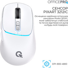 Миша OFFICEPRO M468W Silent Click Wireless White