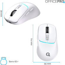 Миша OFFICEPRO M468W Silent Click Wireless White