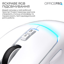 Миша OFFICEPRO M468W Silent Click Wireless White