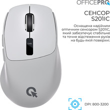 Миша OFFICEPRO M398G Silent Click Wireless Gray