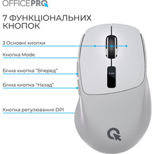 Миша OFFICEPRO M398G Silent Click Wireless Gray