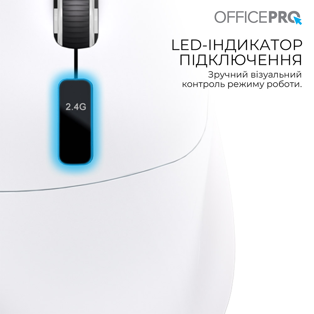 Фото Миша OFFICEPRO M398W Silent Click Wireless White