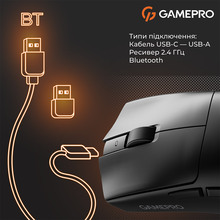 Миша GamePro Genesis Wizard Wireless/Bluetooth/USB Black (GM160B)