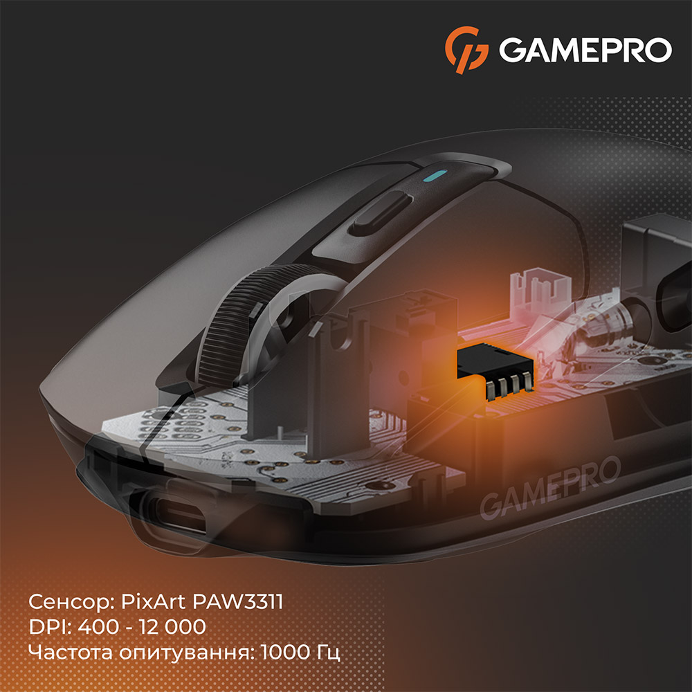 Фото 17 Миша GamePro Genesis Airmaster Wireless/Bluetooth/USB Black (GM167B)