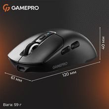 Миша GamePro Genesis Airmaster Wireless/Bluetooth/USB Black (GM167B)