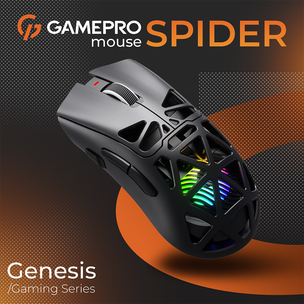 Миша GamePro Genesis Spider Wireless/Bluetooth/USB Black (GM870B) Тип підключення комбіноване