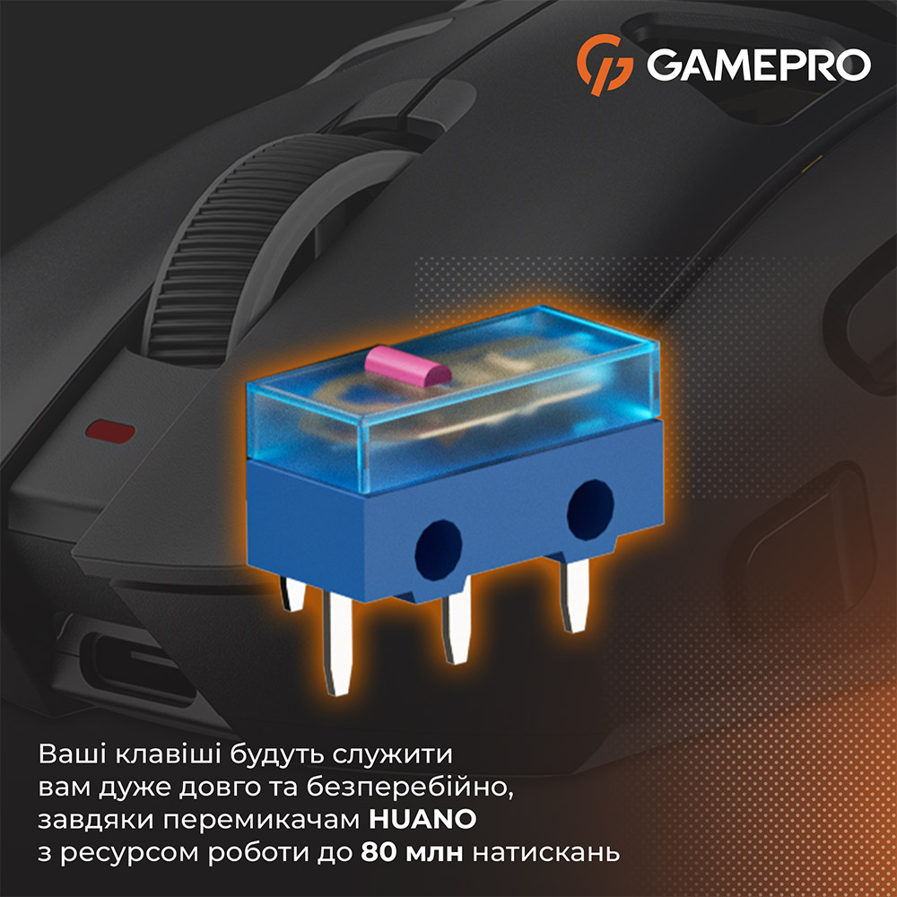 В Україні Миша GamePro Genesis Spider Wireless/Bluetooth/USB Black (GM870B)
