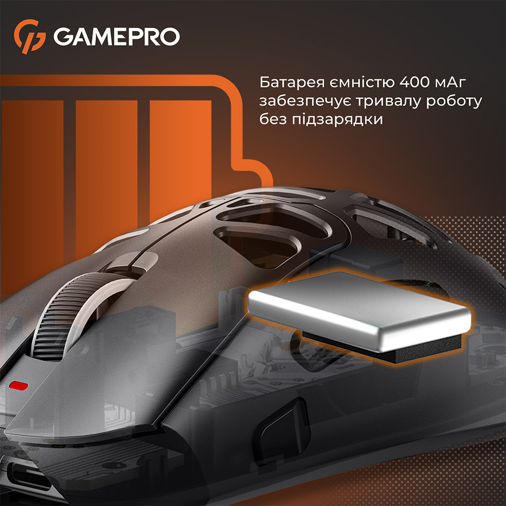 Зображення Миша GamePro Genesis Spider Wireless/Bluetooth/USB Black (GM870B)
