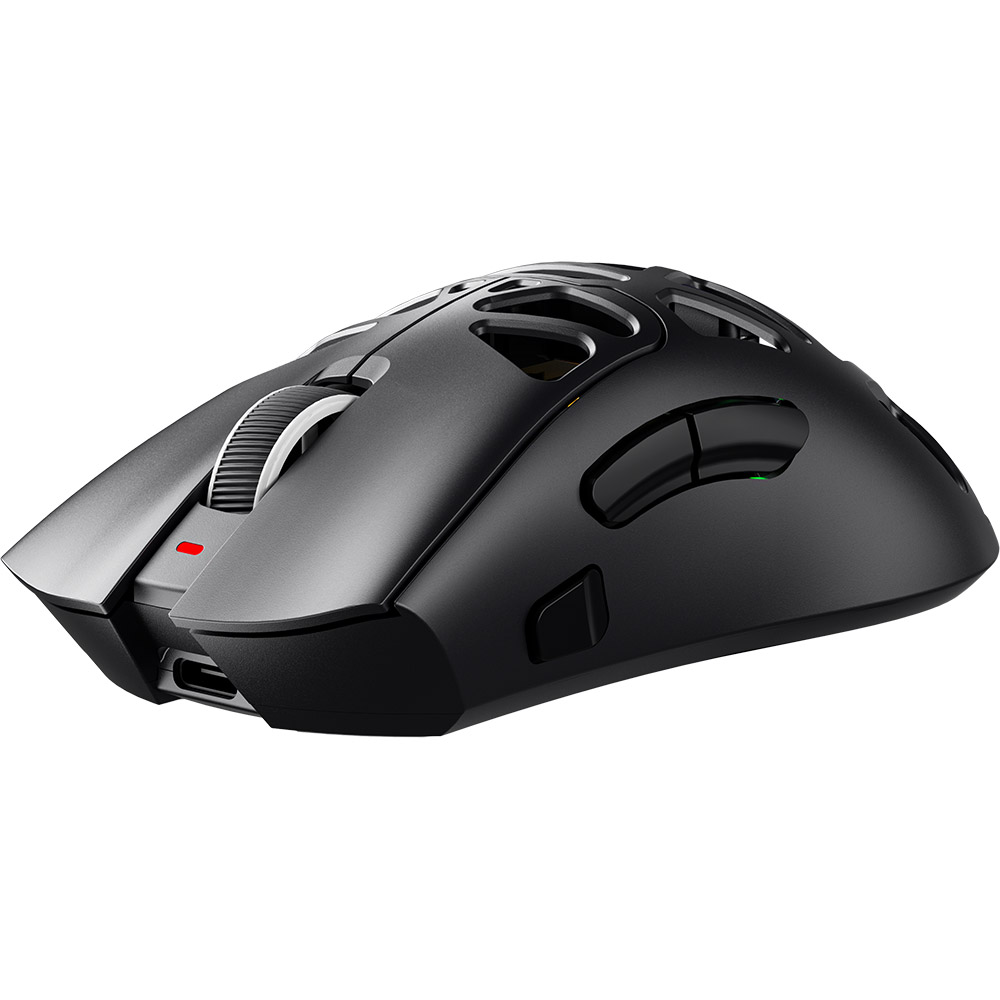 Миша GamePro Genesis Spider Wireless/Bluetooth/USB Black (GM870B) Комплектація 1 х Миша; 1 х Паракордний кабель USB-C 1.8 м; 1 х Додатковий набір глайдів; 1 х Набір стікерів GamePro; 1 x Посібник користувача; 1 х Ресівер 2.4 ГГц