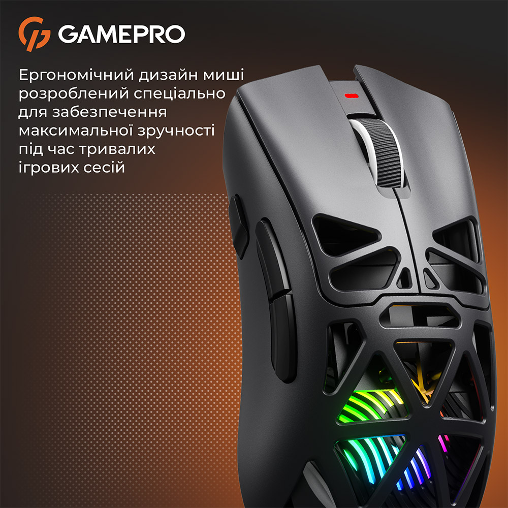 В інтернет магазині Миша GamePro Genesis Spider Wireless/Bluetooth/USB Black (GM870B)
