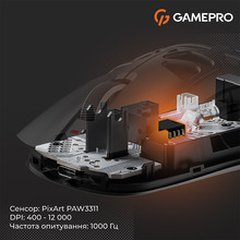 Миша GamePro Genesis Spider Wireless/Bluetooth/USB Black (GM870B)