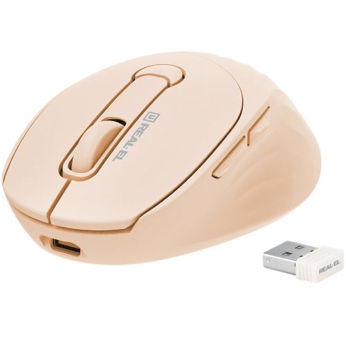 Миша REAL EL RM-370W Beige (EL123200056) Бездротове підключення RF