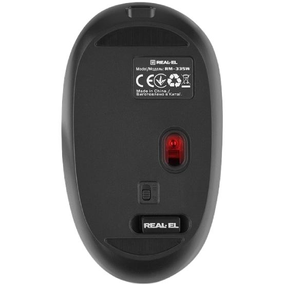 Фото Миша REAL EL RM-335W Black (EL123200055)