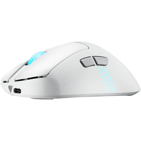 Зовнішній вигляд Миша ASUS ROG Keris II Origin Moonlight White (90MP04A0-BMUA10)