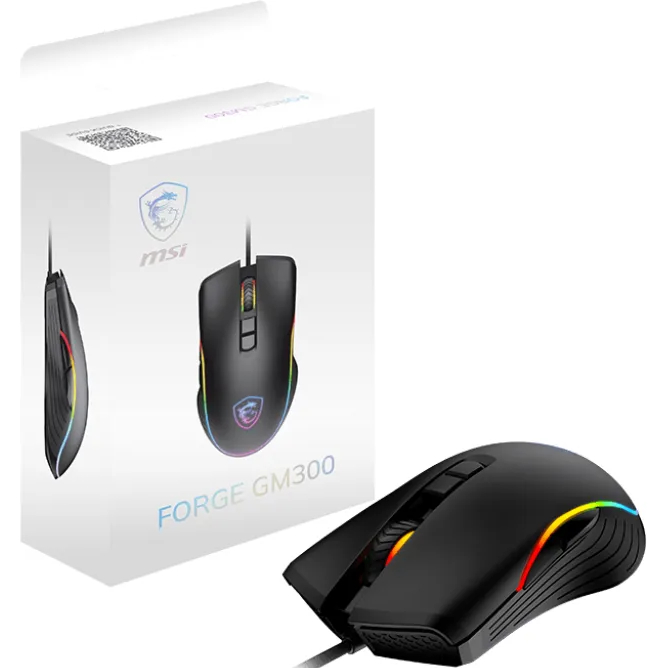 Миша MSI FORGE GM300 Black (S12-0402300-HH9) Розподільча здатність сенсору 7200