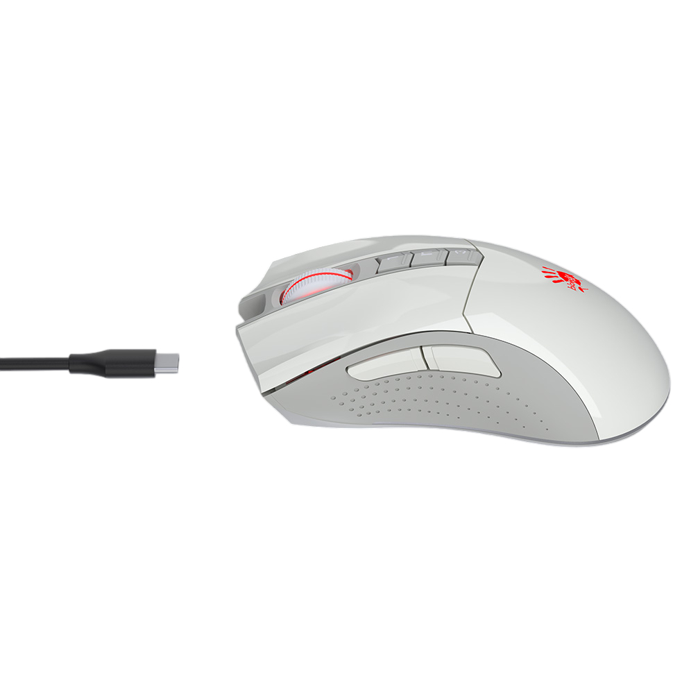Фото Мышь BLOODY R90 Plus Greyish White