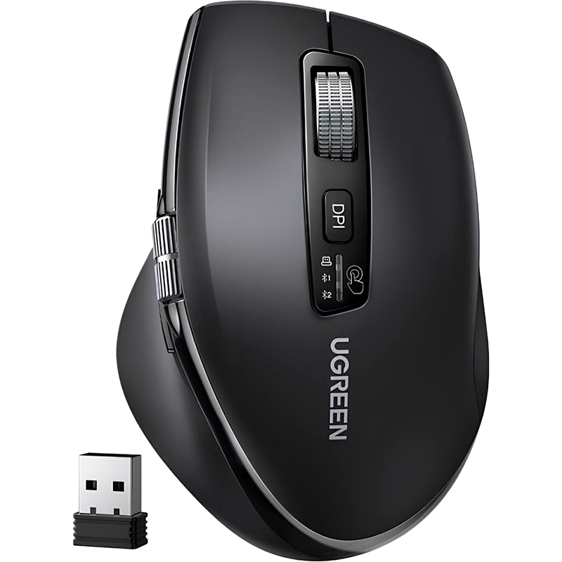 Мышь UGREEN M751 Ergonomic Contoured-Shape Black (45792)