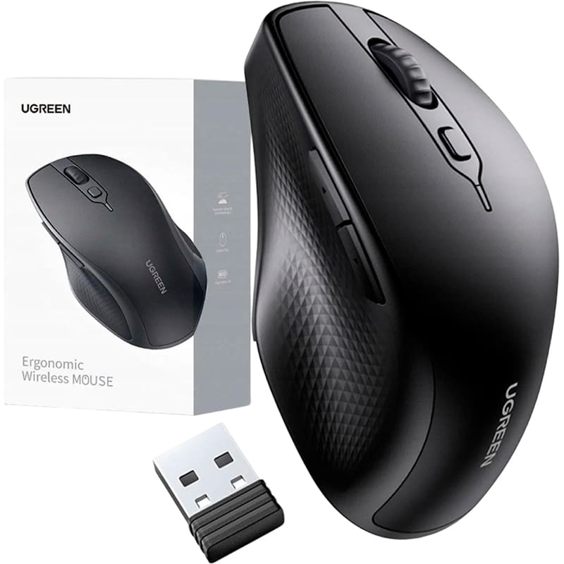 Внешний вид Мышь UGREEN MU101 Wireless Black (90395)