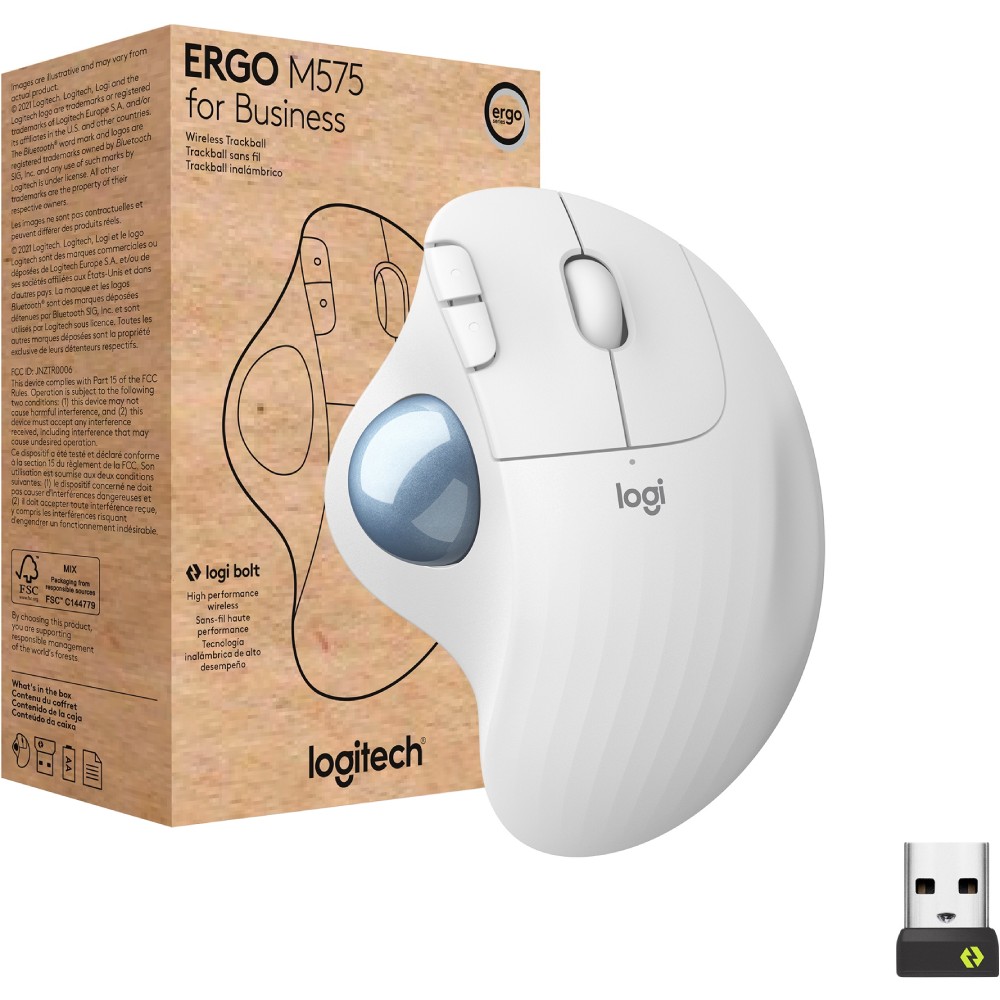 Зовнішній вигляд Миша LOGITECH ERGO M575 OFFWHITE (910-006438)