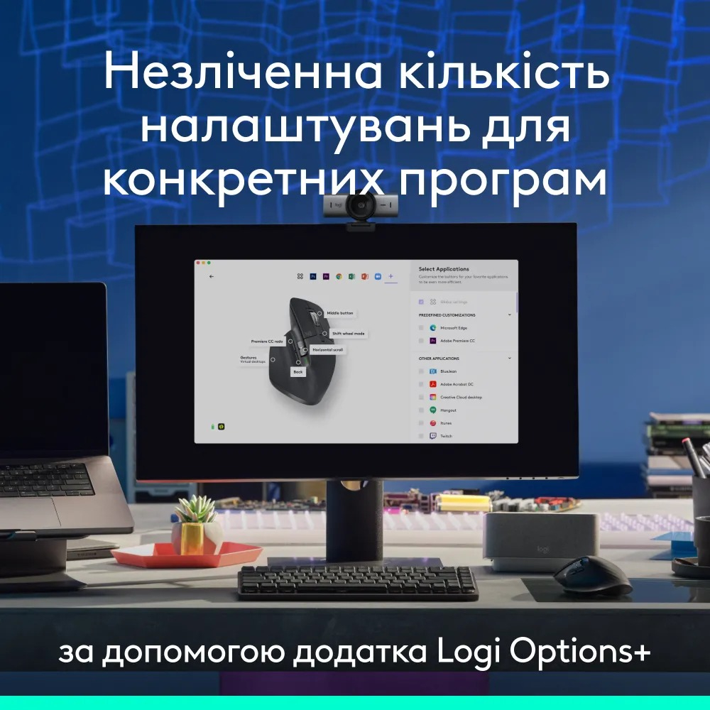 Зовнішній вигляд Миша LOGITECH MX Master 3S Performance Wireless GRAPHITE (910-007501)