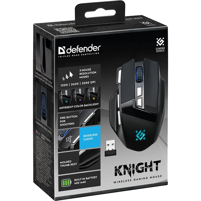 В Украине Мышь DEFENDER Knight GM-885 Black (52885)