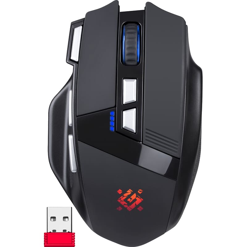 Мышь DEFENDER Knight GM-885 Black (52885) Дополнительно Аккумулятор: 400 мАч; Тефлоновые ножки
