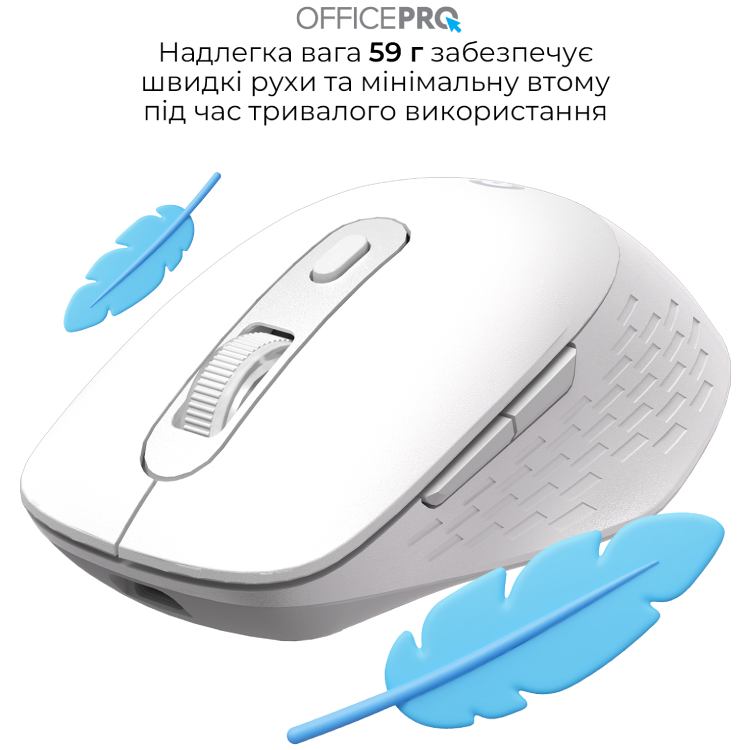 Замовити Миша OFFICEPRO M265W Wireless Silent Click White (M265W)