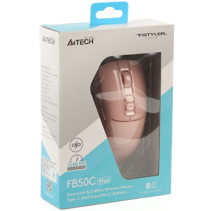 В интернет магазине Мышь A4TECH Fstyler FB50C Plus Pink