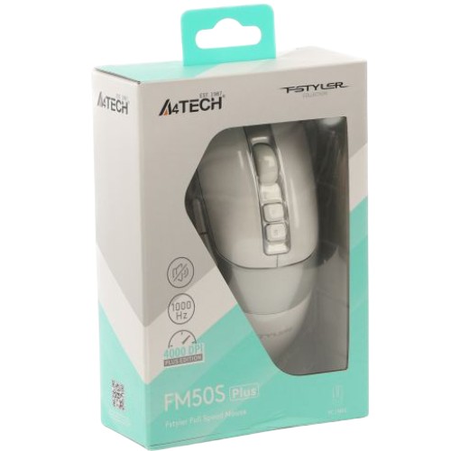 У Фокстрот Миша A4TECH Fstyler FM50S Plus White