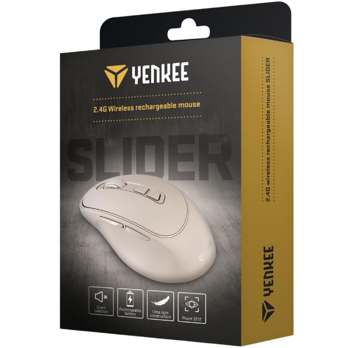 Покупка Мышь YENKEE YMS 2080BG SLIDER Wireless Beige (45019321)