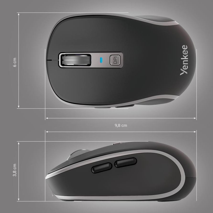 Фото Мышь YENKEE YMS 2085BK NOBLE BT Black (45019713)