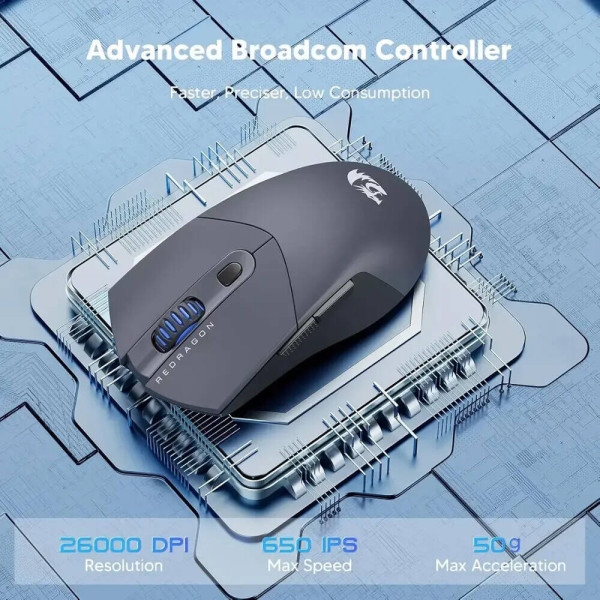 Миша REDRAGON ST4R Pro M917GB-PRO Black (72209) Бездротове підключення Bluetooth + RF