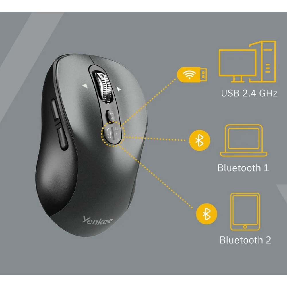 Изображение Мышь YENKEE YMS 2010BK GYRO Black (45025343)