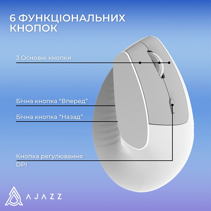 У Фокстрот Миша AJAZZ i-300 White (i300-W)