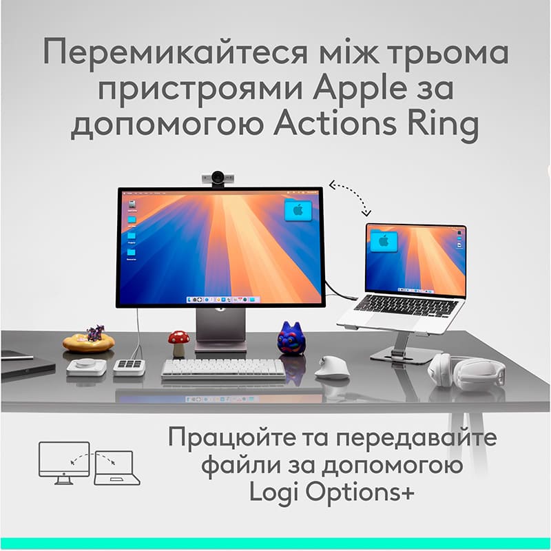 Фото 14 Мышь LOGITECH MX Master 4 for Mac Performance Wireless White/Silver (L910-007576)