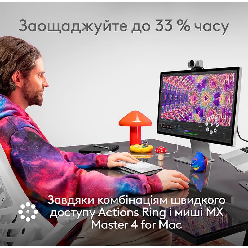 Покупка Миша LOGITECH MX Master 4 для Mac Performance Wireless Space Black (L910-007577)