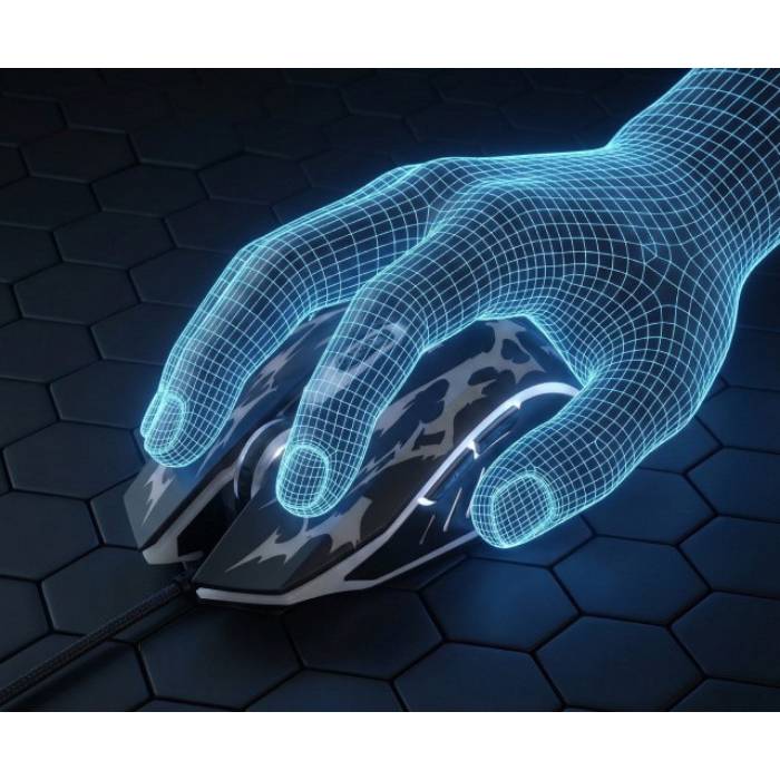 Мышь HOLMER M-01GS Black/Silver Проводное подключение USB