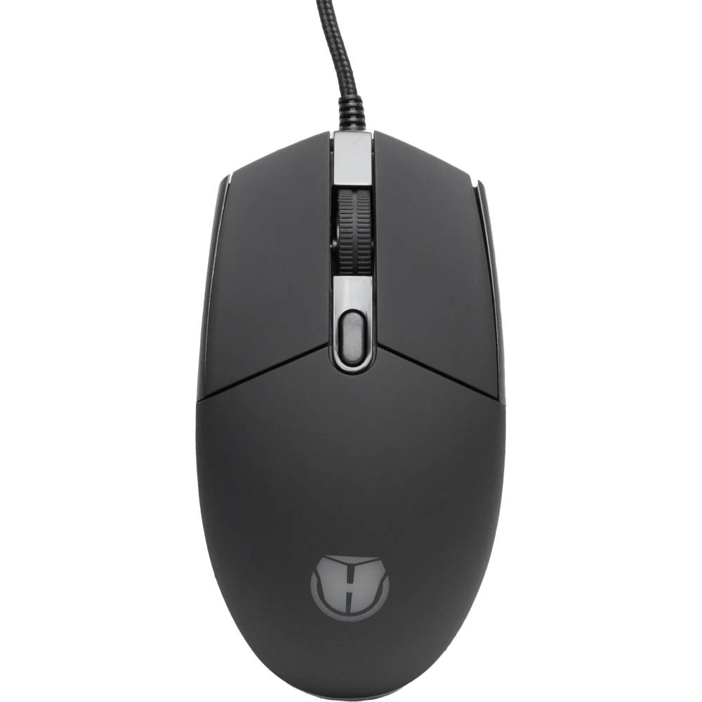 Мышь HOLMER M-02GS Black/Silver Дополнительно Покрытие Soft-Touch; прорезиненное колесо прокрутки; частота отклика: 125 Гц; частота обновления: 3000 fps; максимальная скорость отслеживания: 30 ips; ресурс колеса прокрутки: 300 000 оборотов; ресурс клавиш: 5000000 нажатий