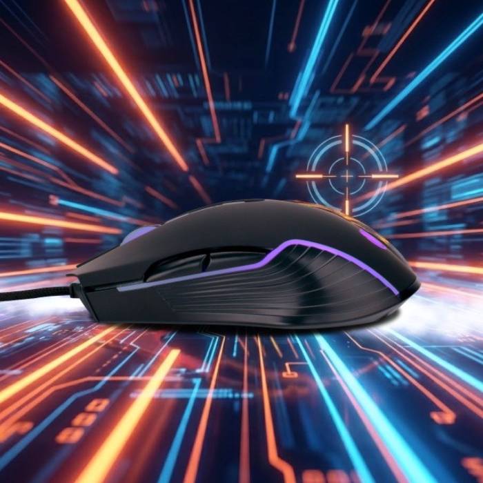 Внешний вид Мышь HOLMER M-03GS Black/Silver